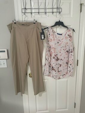 Xl counterparts slacks nwt  apt 9 top